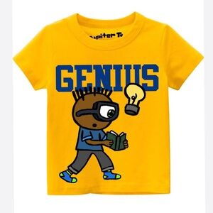 Toddler Boys’ Yellow Graphic Genius Shirt